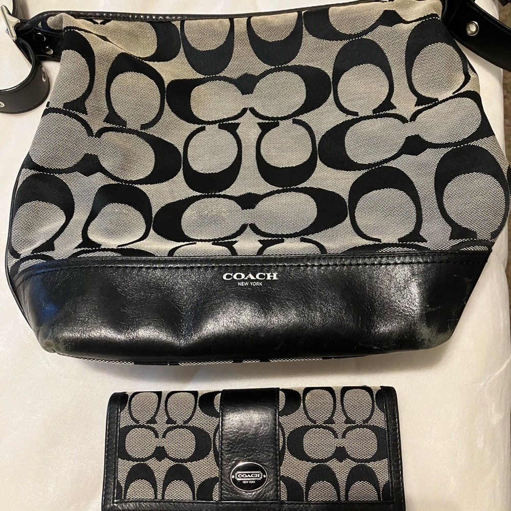 Authentic Coach purse and wallet.